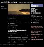Studio International, homepage, March 2002. Image © Studio International Foundation.